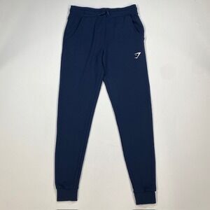 Gymshark Navy Blue Jogger Sweatpants XS Gym Athletic Training Logo Pants‎